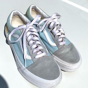 Vans Women's Light Blue and Gray Sneakers Size 8 US Women’s